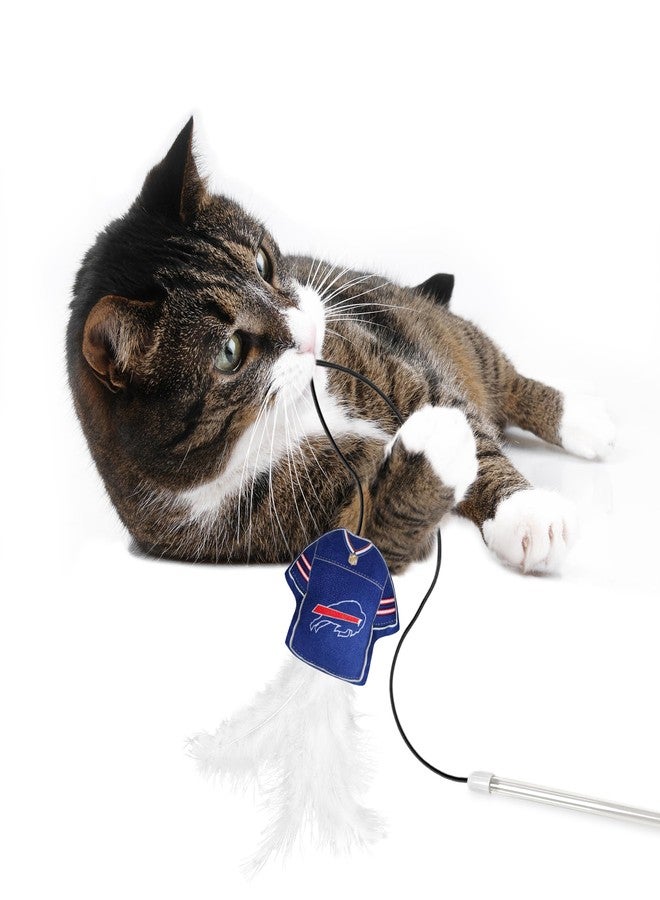 Pets First NFL Buffalo Bills Team Jersey Wand with CAT NIP, Cat Toy Jersey Shaped Plush Teaser Toy for Cats & Kittens - Interactive Pet Toy for Play & Exercise - Image 3